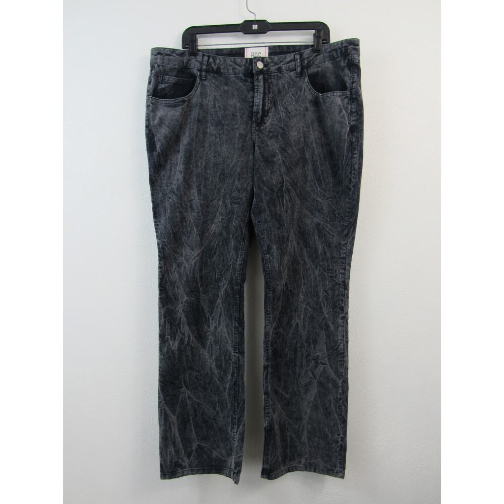 NWT BDG Black Size 34 Micro Bootcut Corduroy Black Acid Wash Jeans Brand New
